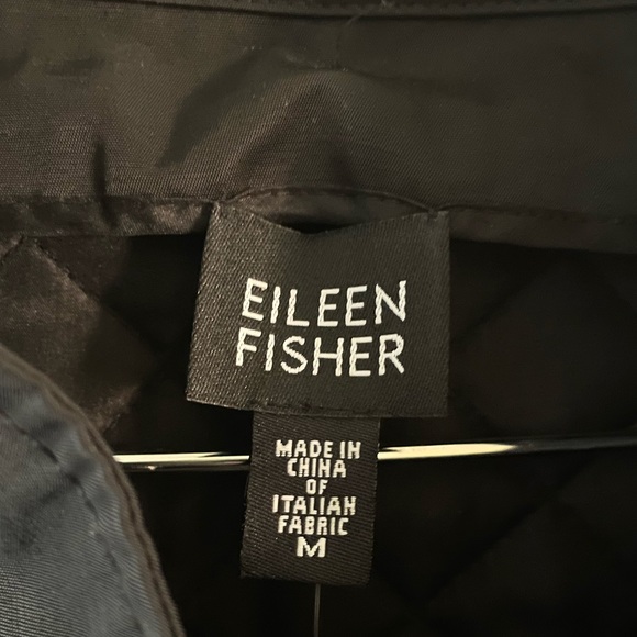 Eileen Fisher Stand Collar 3 in 1 Removable Liner Jacket NWT Medium $338 - Picture 3 of 6